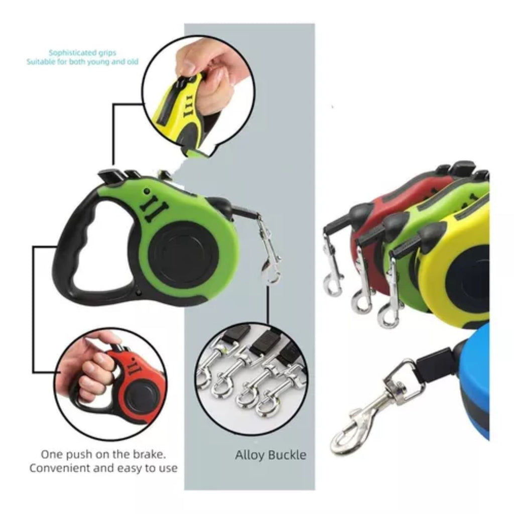 Correa Retráctil Para Mascotas De 5m